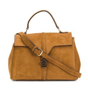 NWT Amerai Cuoio Genuine Suede Top Handle Satchel